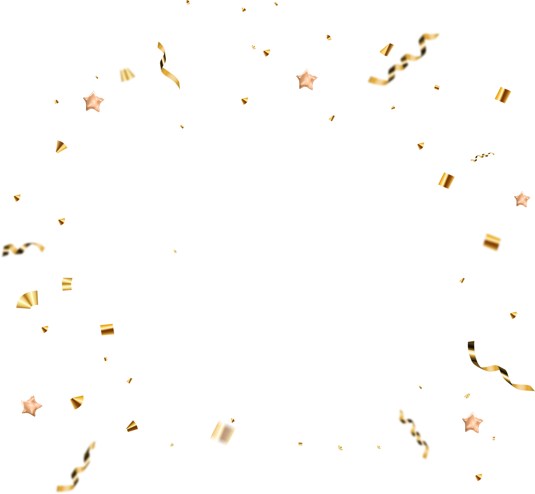 Golden Ribbon Party Confetti